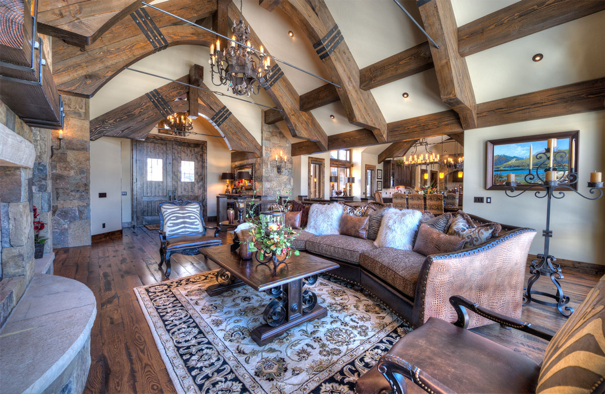 sage hill grand room interior design art curation